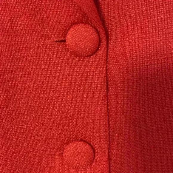 Vintage Koret Dress Woman Size‎ 24W Burnt Orange with Floral Skirt - Picture 10 of 14